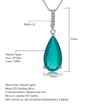 Load image into Gallery viewer, 7.89Ct Natural Green Agate Gemstone Pendant 925 sterling Silver Necklaces&amp;Pendants For Women Fine Jewelry - Shop &amp; Buy
