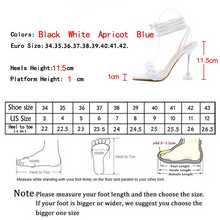 Load image into Gallery viewer, New Summer Fashion Design Weave Sandals Women Transparent Strange High Heels Ladies Open Toe Shoes
