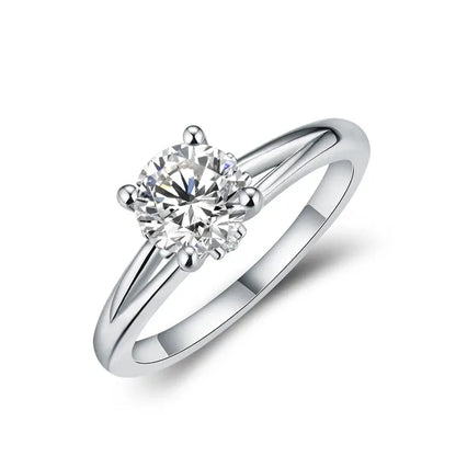 1 Carat D Color Moissanite Wedding Rings For Women