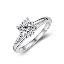 Load image into Gallery viewer, 1 Carat D Color Moissanite Wedding Rings For Women Top Quality 18K White Gold Plated
