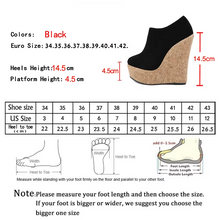 Load image into Gallery viewer, Spring Autumn Fashion Round Toe Zip Cork Platform Wedges Heels Sandals Mules Sexy Woman Pumps Shoes
