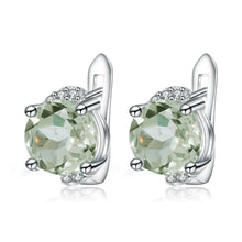 Load image into Gallery viewer, 8mm Round Natural Moss Agate Studs Earrings in 925 Sterling Silver Dainty Gemstone Earrings Gift For Her - Shop &amp; Buy
