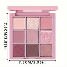 Load image into Gallery viewer, 9-Color Pink Eyeshadow Palette, Matte And Shimmer Glitter Shades, High-Pigment Makeup With Sparkling Effect - Shop &amp; Buy
