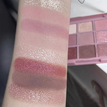 Load image into Gallery viewer, 9-Color Pink Eyeshadow Palette, Matte And Shimmer Glitter Shades, High-Pigment Makeup With Sparkling Effect - Shop &amp; Buy
