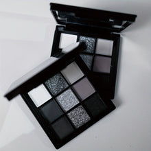 Load image into Gallery viewer, 9-Color Smoky Glam Eyeshadow Palette - Dramatic Dark Grey &amp; Sparkling Shimmer - Shop &amp; Buy
