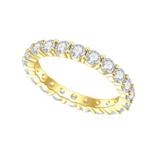 Load image into Gallery viewer, 925 Silver 585 14K 10K Gold Rings 3.4 CT Round Moissanite Wedding Band Scallop Pave Set Moissanite Eternity Ring - Shop &amp; Buy
