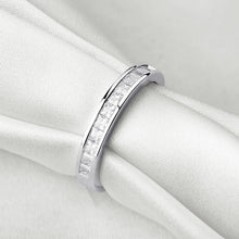 Load image into Gallery viewer, 925 Silver Wedding Bands for Women Princess AAAAA Cubic Zircon Diamond Stackable Eternity Finger Rings Quality Jewelry - Shop &amp; Buy
