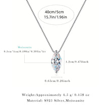 Load image into Gallery viewer, 925 Sterling Silver, 1 Carat Marquise Shaped High Quality Moissanite, Exquisite Women Fashion Necklace - Shop &amp; Buy
