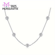 Load image into Gallery viewer, 925 sterling silver, 2.5 carat moissanite bubble necklace, clavicle chain, fashionable design - Shop &amp; Buy
