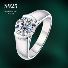 Load image into Gallery viewer, 925 Sterling Silver 2ct Moissanite Women Personality Ring Suitable For Engagement Wedding - Shop &amp; Buy
