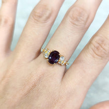 Load image into Gallery viewer, 925 Sterling Silver Birthstone Ring Oval Alexandrite Vintage Engagement Ring Art Deco Unique Wedding Ring For Women - Shop &amp; Buy
