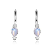 Load image into Gallery viewer, 925 Sterling Silver Boho Rainbow Earrings Natural Milky Blue Moonstone Healing Crystal Dangle Earrings Gift For Her - Shop &amp; Buy
