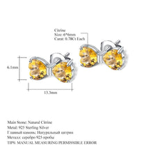 Load image into Gallery viewer, 925 Sterling Silver Bow-knot Stud Earrings 3.13Ct Natural Heart Citrine Gemstone Earrings for Women Fine Jewelry - Shop &amp; Buy
