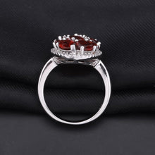 Load image into Gallery viewer, 925 Sterling Silver Cocktail Ring Natural Red Garnet Gemstone Engagement Rings For Women Fine Jewelry - Shop &amp; Buy