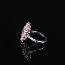 Load image into Gallery viewer, 925 Sterling Silver Diamond-fire CZ- Padparadscha Pink Art Deco Ring Gemstone Handmade Antique Ring Gift For Her - Shop &amp; Buy
