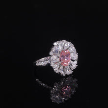 Load image into Gallery viewer, 925 Sterling Silver Diamond-fire CZ- Padparadscha Pink Art Deco Ring Gemstone Handmade Antique Ring Gift For Her - Shop &amp; Buy
