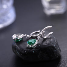 Load image into Gallery viewer, 925 Sterling Silver Engagement Wedding Earrings 4.42ct Natural Green Agate Drop Dangle Earrings For Women Gift - Shop &amp; Buy
