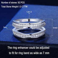 Load image into Gallery viewer, 925 Sterling Silver Enhancer Rings for Women Luxury Wedding Band Engagement Ring High Grade Cubic Zircon Jewelry - Shop &amp; Buy
