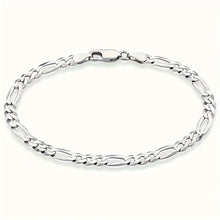 Load image into Gallery viewer, 925 sterling silver Figaro chain men and women universal bracelet silver simple chain bracelet - Shop &amp; Buy
