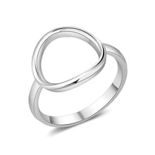 Load image into Gallery viewer, 925 Sterling Silver Finger Ring Minimalist Open Circle Rings for Women Round Female Wedding Ring Fine Jewelry - Shop &amp; Buy
