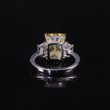 Load image into Gallery viewer, 925 Sterling Silver Handmade Cocktail Ring Diamond-fire CZ- Fancy Vivid Yellow Gemstone Engagement Rings - Shop &amp; Buy
