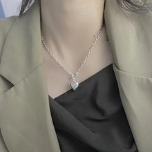Load image into Gallery viewer, 925 Sterling Silver Heart Shaped Pendant Necklace - Dainty Simple Collarbone Chain, Elegant Design, Timeless Beauty - Shop &amp; Buy
