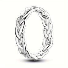 Load image into Gallery viewer, 925 Sterling Silver Infinity Ring - Dazzling Sparkling Zirconia, Hypoallergenic &amp; Stackable - Shop &amp; Buy
