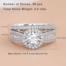 Load image into Gallery viewer, 925 Sterling Silver Jewellery 2Ct Bridal Sets Wedding Ring for Women - Shop &amp; Buy
