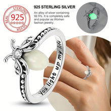 Load image into Gallery viewer, 925 Sterling Silver Luminous Firefly Ring Female Ring - Shop &amp; Buy
