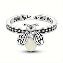Load image into Gallery viewer, 925 Sterling Silver Luminous Firefly Ring Female Ring - Shop &amp; Buy

