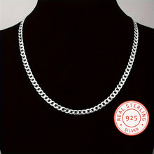 Load image into Gallery viewer, 925 Sterling Silver Minimalist Unisex Necklace 4.5mm Cuban Curb Chain - Shop &amp; Buy
