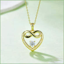 Load image into Gallery viewer, 925 Sterling Silver Moissanite Infinity Necklace Dainty Heart Infinity Neckalce Friendship Promise Gift for Her - Shop &amp; Buy
