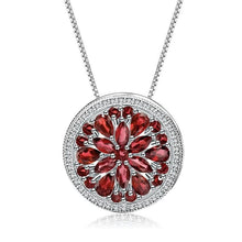 Load image into Gallery viewer, 925 Sterling Silver Natural Red Garnet Gemstone Pendant Necklace For Women Wedding Fine Jewelry - Shop &amp; Buy
