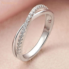 Load image into Gallery viewer, 925 Sterling Silver New Trend Stacking Infinity Wedding Ring for Women Brilliant Cubic Zircon Fine Jewelry Gift - Shop &amp; Buy
