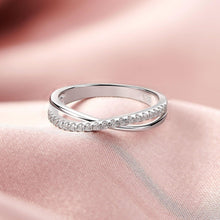 Load image into Gallery viewer, 925 Sterling Silver New Trend Stacking Infinity Wedding Ring for Women Brilliant Cubic Zircon Fine Jewelry Gift - Shop &amp; Buy
