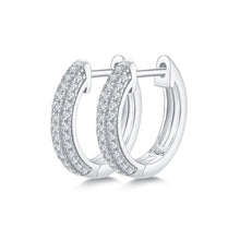 Load image into Gallery viewer, 925 Sterling Silver Post Hoop Earrings for Women Gilrs Moissanite 14K Gold Plated Chunky Silver Gold Hoop Earrings - Shop &amp; Buy

