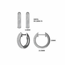 Load image into Gallery viewer, 925 Sterling Silver Post Hoop Earrings for Women Gilrs Moissanite 14K Gold Plated Chunky Silver Gold Hoop Earrings - Shop &amp; Buy
