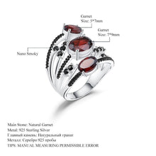 Load image into Gallery viewer, 925 Sterling Silver Stackable Anniversary Ring 4.0Ct Natural Red Garnet Birthstone Rings For Women Fine Jewelry - Shop &amp; Buy
