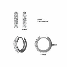 Load image into Gallery viewer, 925 Sterling Silver Unisex Small Huggie Earrings Sparkling Round Cut Moissanite Hoops Earring Cuffs Gift For Her - Shop &amp; Buy
