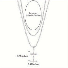 Load image into Gallery viewer, 925 Sterling Silver Women Chain Necklace With Cross Pendant, Hypoallergenic Necklace - Shop &amp; Buy
