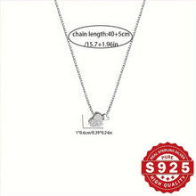 Load image into Gallery viewer, 925 Sterling Silver Women Love Heart Inlaid Zircon Pendant Necklace - Shop &amp; Buy
