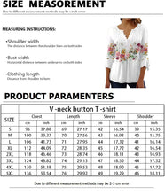 Load image into Gallery viewer, Trendy 3D Printed Shirts for Women Spring Summer 3/4 Sleeve V Neck Buttons Blouse Shirt
