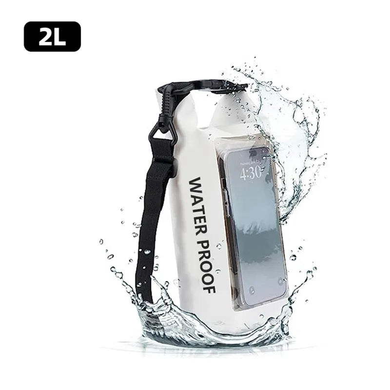 2L Dry Bag Touch Screen Waterproof Bags For Trekking Drifting Rafting Surfing kayak Outdoor Sports Bags Camping Equipment