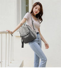 Load image into Gallery viewer, Women Large Capacity Backpack Purses High Quality Leather Female Vintage Bag
