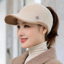 Load image into Gallery viewer, Hats For Women Autumn Winter Sports Empty Top Caps Female Knitted Warm Baseball Cap Fashion Running Golf Sun Hat
