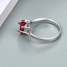 Load image into Gallery viewer, Heart Shape Ruby 925 Sterling Silver Ring 2.5 Carats Women Love Ring
