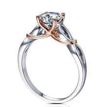 Load image into Gallery viewer, 925 Silver 18K Rose Gold Plated Moissanite Diamond Gemstone Rings
