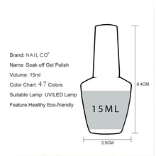 Load image into Gallery viewer, 10pcs/Set 15ml Purple Blue Color Gel Varnish Hybrid Red Nude LED Gel Nail Polish Coat Nail Art Soak Off UV Gellak Lakiery
