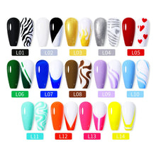 Load image into Gallery viewer, 14/10 Colors 5ml Line Polish Gel Kit Nail Art Design For UV/LED Nails Drawing Polish DIY Painting Varnish Liner Gel
