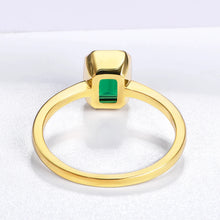 Load image into Gallery viewer, 18K Gold Plated Emerald Rings for Women Real Silver 925 Ring
